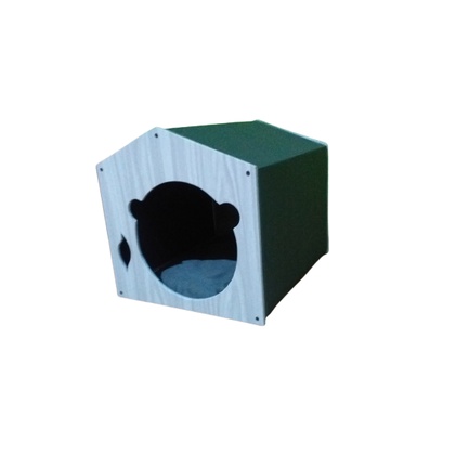 KANDANG KUCING LUCU MAHAR MURAH UKURAN CUKUP BESAR BAHAN KAYU MULTIFLEK BONUS BANTAL UKURAN XL JUMBO-7