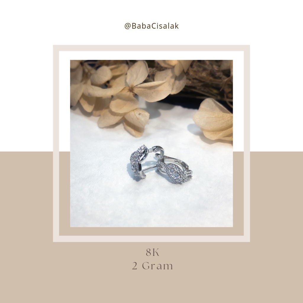 Anting Emas Putih Mix Model