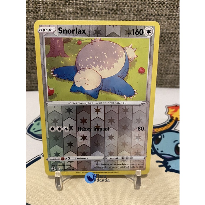 Pokemon TCG English Snorlax - 206/264 - Reverse Holo Fusion Strike