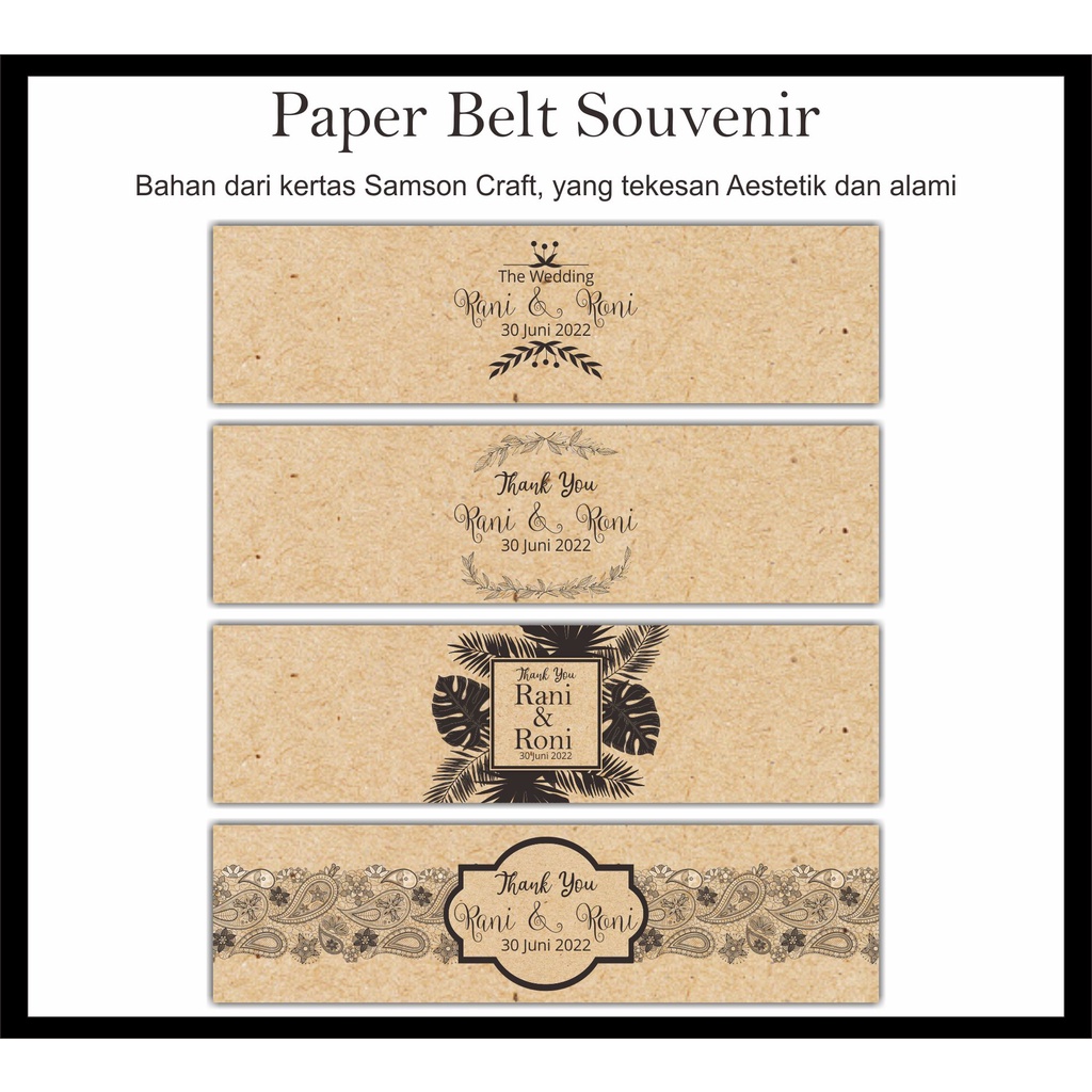 Paper Belt // Roll Souvenir // Ucapan Terima Kasih // Thank You Card Aestetic