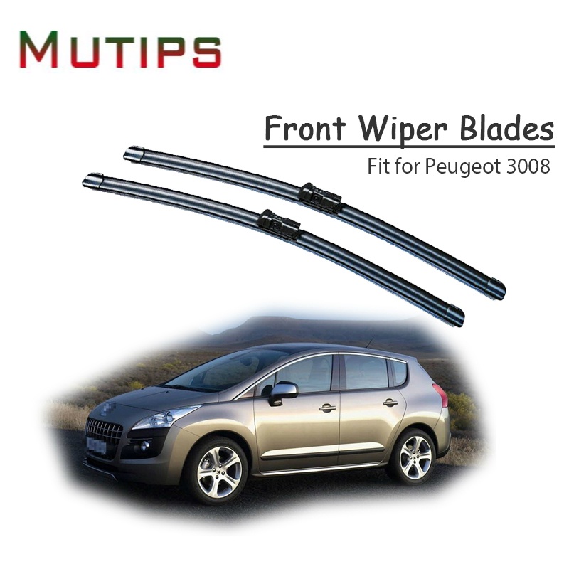 1 Set Karet Wiper Depan Mobil Untuk Peugeot 3008 MK1 MK2 2018 2017-2008