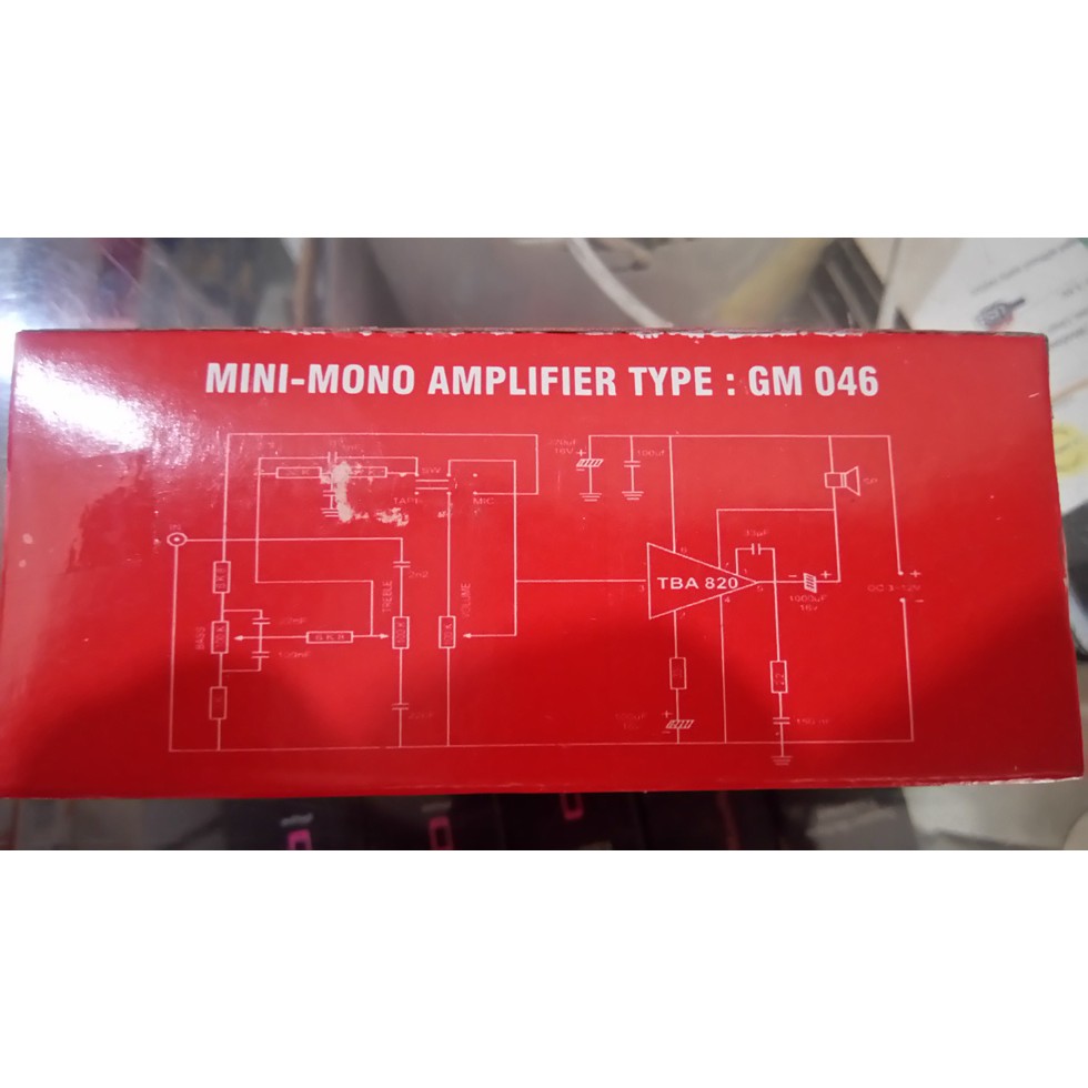 KIT MINI POWER AMPLIFIER DC 12V IC TBA 820 GM 046