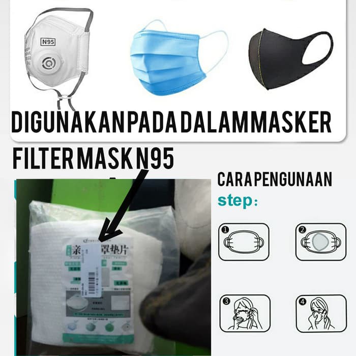 Masker Filter N95 / Filter Masker Disposable / Gasket Mask / Pitta Mask N95