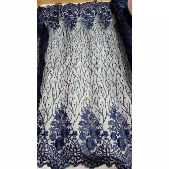 Bahan Kain Tille Bordir Bahan Gamis