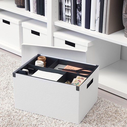 Ikea Tjena kotak penyimpanan / box serbaguna dengan penutup