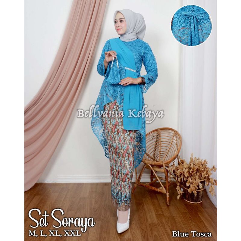 KEBAYA ORIGINAL // KEBAYA MODERN // TUNIK SORAYA // SET KEBAYA LESTY // BAJU PESTA // BAJU WISUDA //By Bellvania