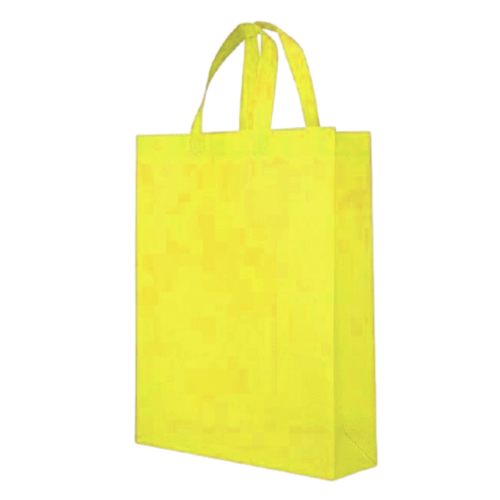 Tas Spunbond Tali 30x40x10 Handle Box / Kotak Goodie Bag Untuk Kantong Belanja Lipat, Sembako, Souveir Ulang tahun / Pernikahan / Hajatan / Pernikahan / Tasyakuran / Syukuran Polos Besar 30x40 Mudah di Kustom Sablon Murah-KUNING