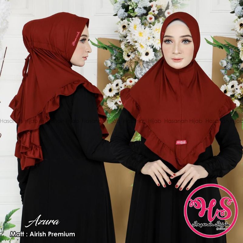 Jilbab Instan AZURA ori Hasanah hijab / HS hijab/ Jilbab Instan / Jilbab Murah