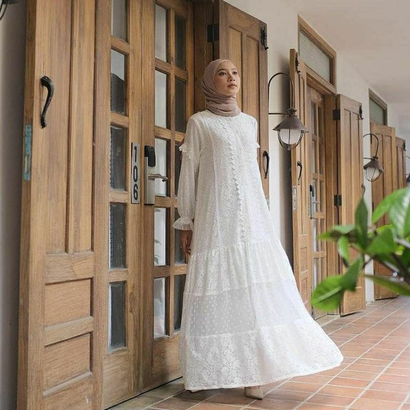 Gamis Putih / Gamis Lebaran / Gamis Putih Lebaran / Gamis Lebaran Putih / Gamis Putih Keluarga / Gam