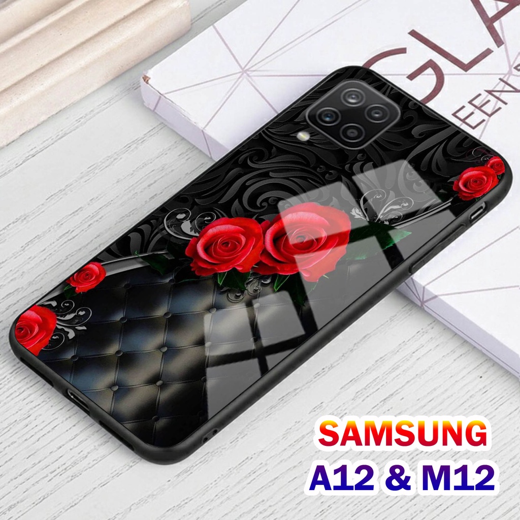 Softcase Glass Kaca SAMSUNG A12 , M12 - Casing HP SAMSUNG A12 , M12 [ S23 ].