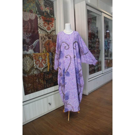 Gamis Daster Batik Tulis Lengan Panjang Jumbo