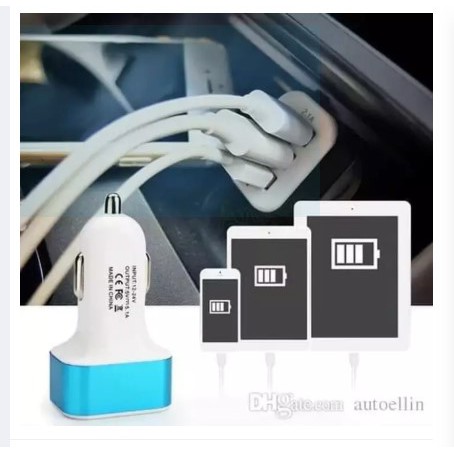 CAR CHARGER MOBIL 3 USB USB CAR CHARGER SAVER MOBIL charger batok saver mobil cassan mobil