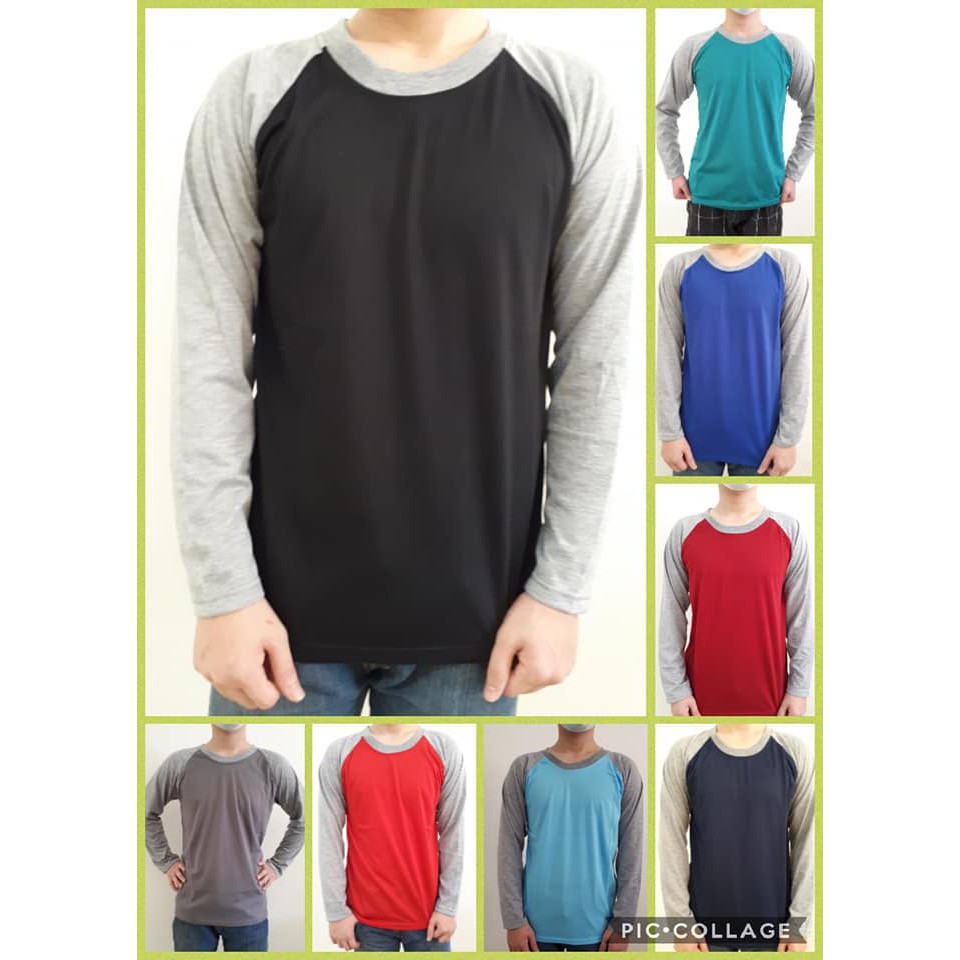 kaos raglan anak ABU-ABU  - raglan polos - kaos remaja - raglan anak ABG - KAOS ANAK POLOS - KAOS PO