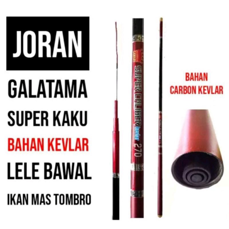 JORAN TEGEK GAMARU SUPER CALIBER KEVLAR 210/240/270/300/360/450 CARBON HARD