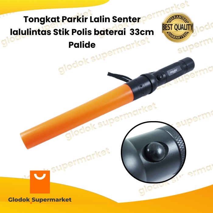 Tongkat Parkir Lalin Senter lalulintas Stik Polis baterai  33cm  Palide