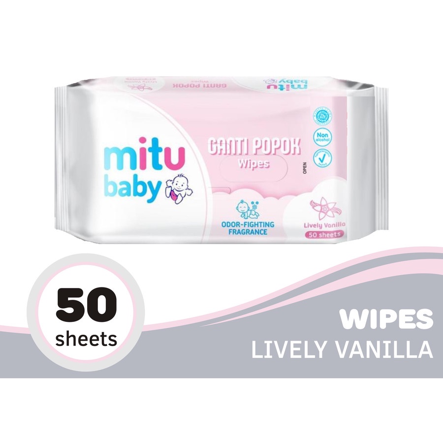 Mitu Baby Wipes Ganti Popok 50'S ( BELI 1 BONUS 1)