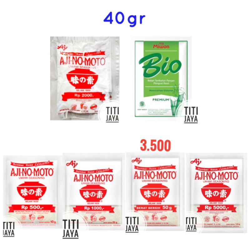 

MICIN VETSIN PENYEDAP RASA AJINOMOTO BIO MIWON 2000 40GR