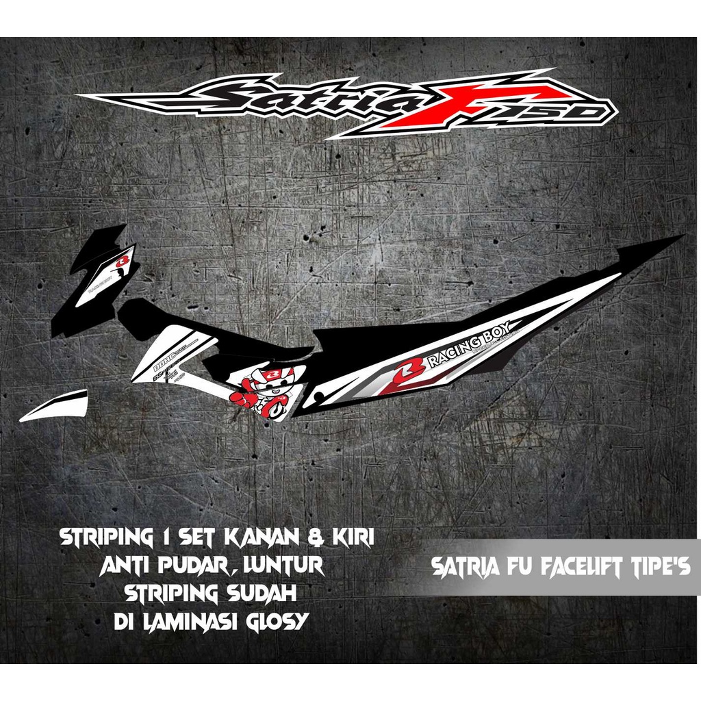 STRIPING STICKER VARIASI FU FACELIFT TIPE ES RACING BOY