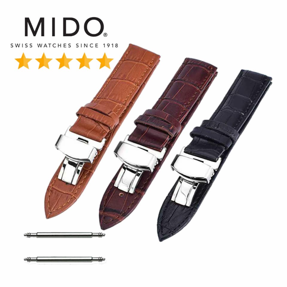 Mido watch genuine leather strap