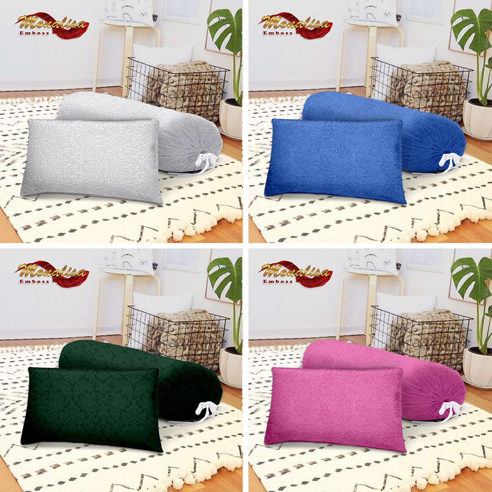 Monalisa Emboss Sarung Bantal Guling Random - Cuci Gudang