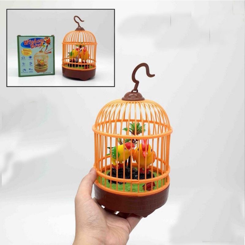 Mainan Anak Heartful Bird Toy Burung Dalam Sangkar Sensor Suara Musik