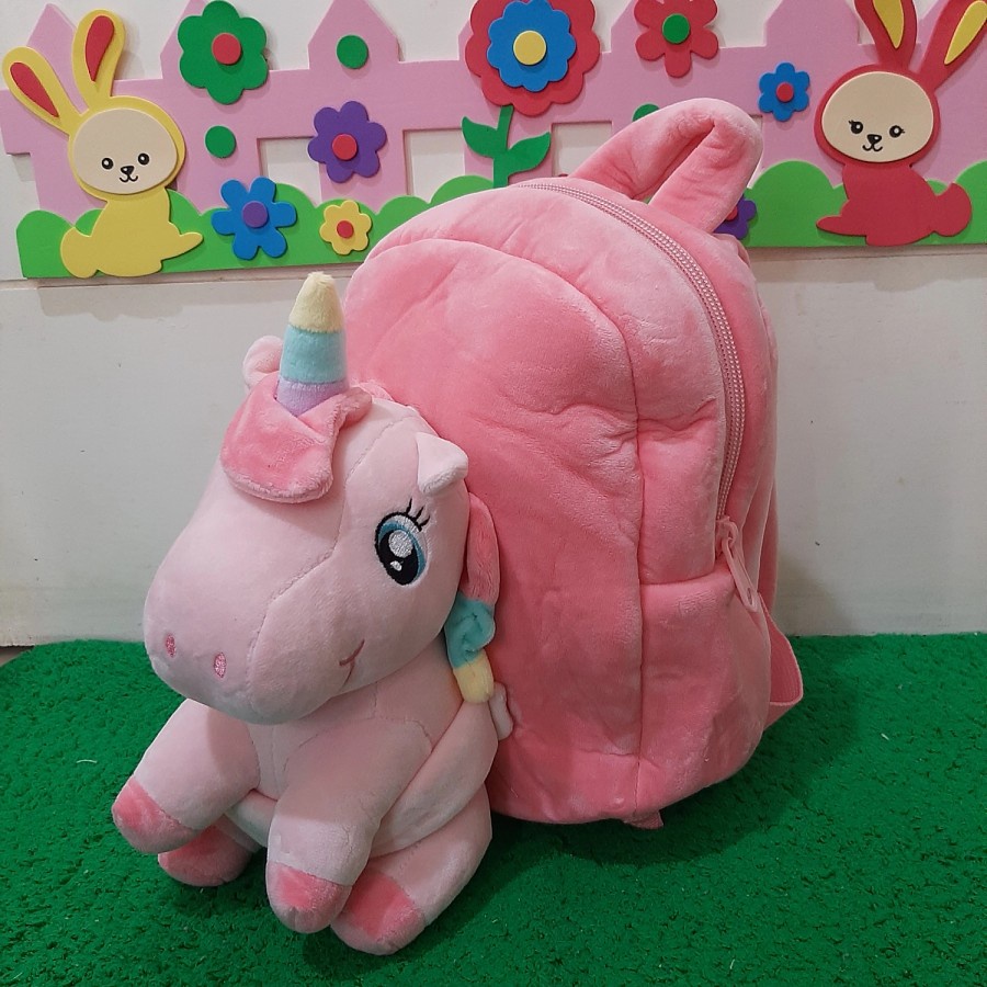 Tas Unicorn Peach Boneka
