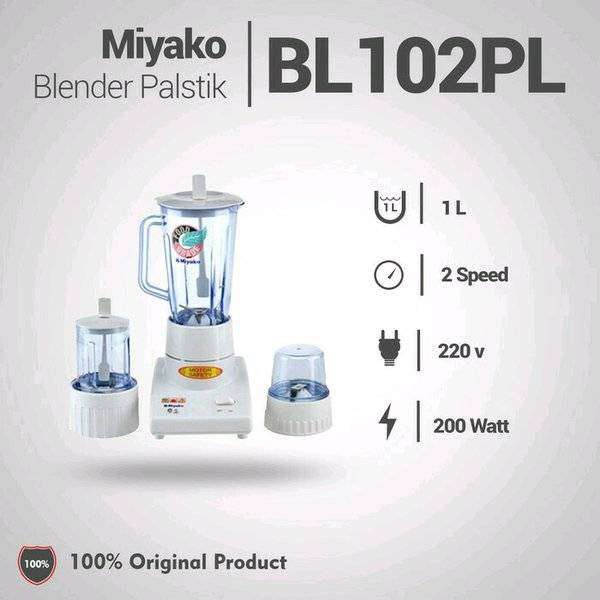 Blender Plastik Miyako BL 102PL Kapasitas 1 Liter