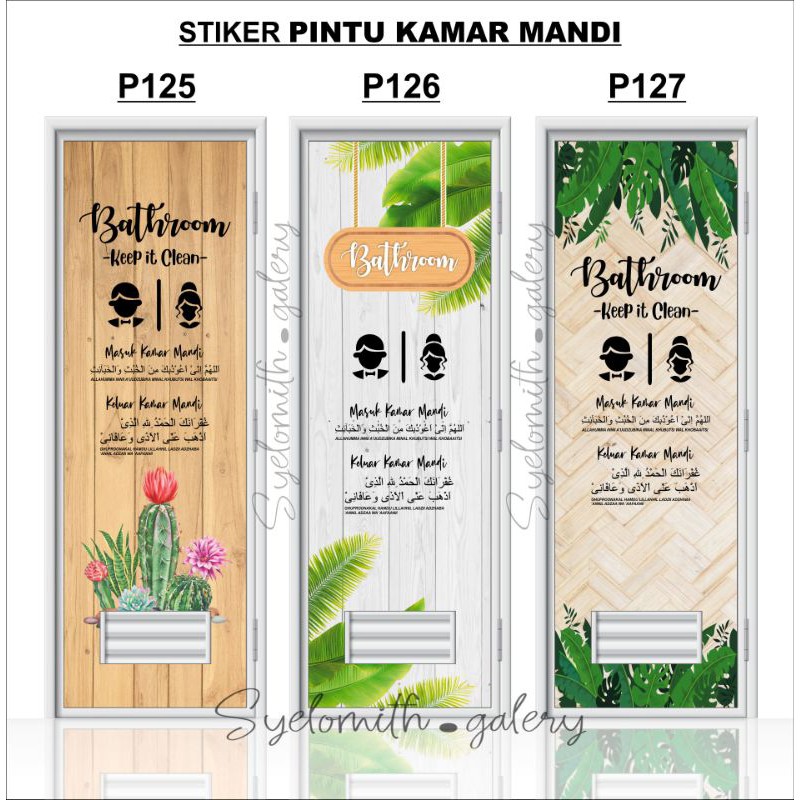 STIKER PINTU TOILET DOA KELUAR MASUK KAMAR MANDI