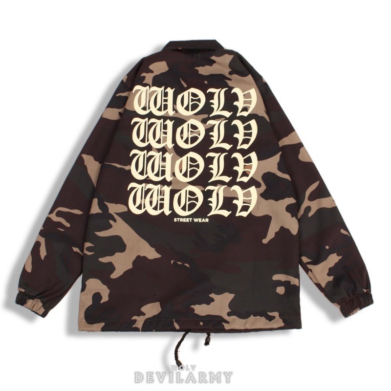 COACH JACKET THE WORLD AESTHETIC CAMO - ORIGINAL WOLV