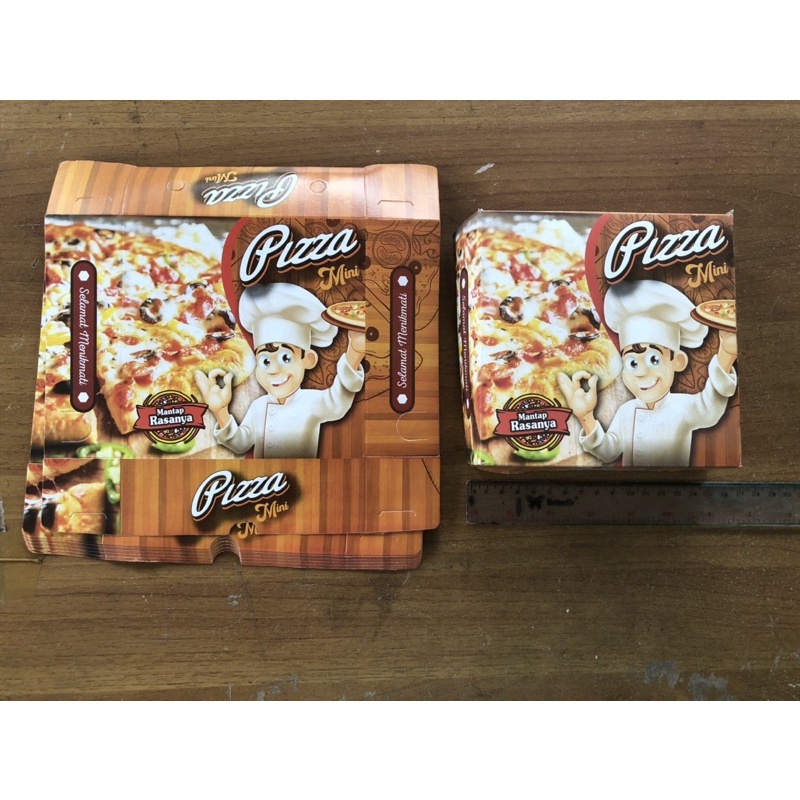 Dus Pizza Mini ukuran 15*15*5 per 5 lembar piza kotak kardus