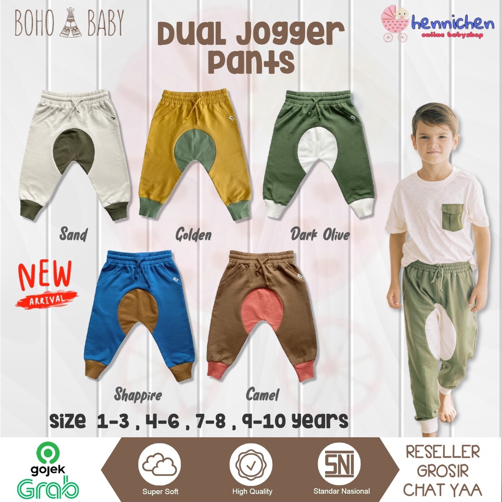 Bohopanna Boho baby boho panna Dual Joger Pants / jogger anak / celana panjang anak 1-10 tahun