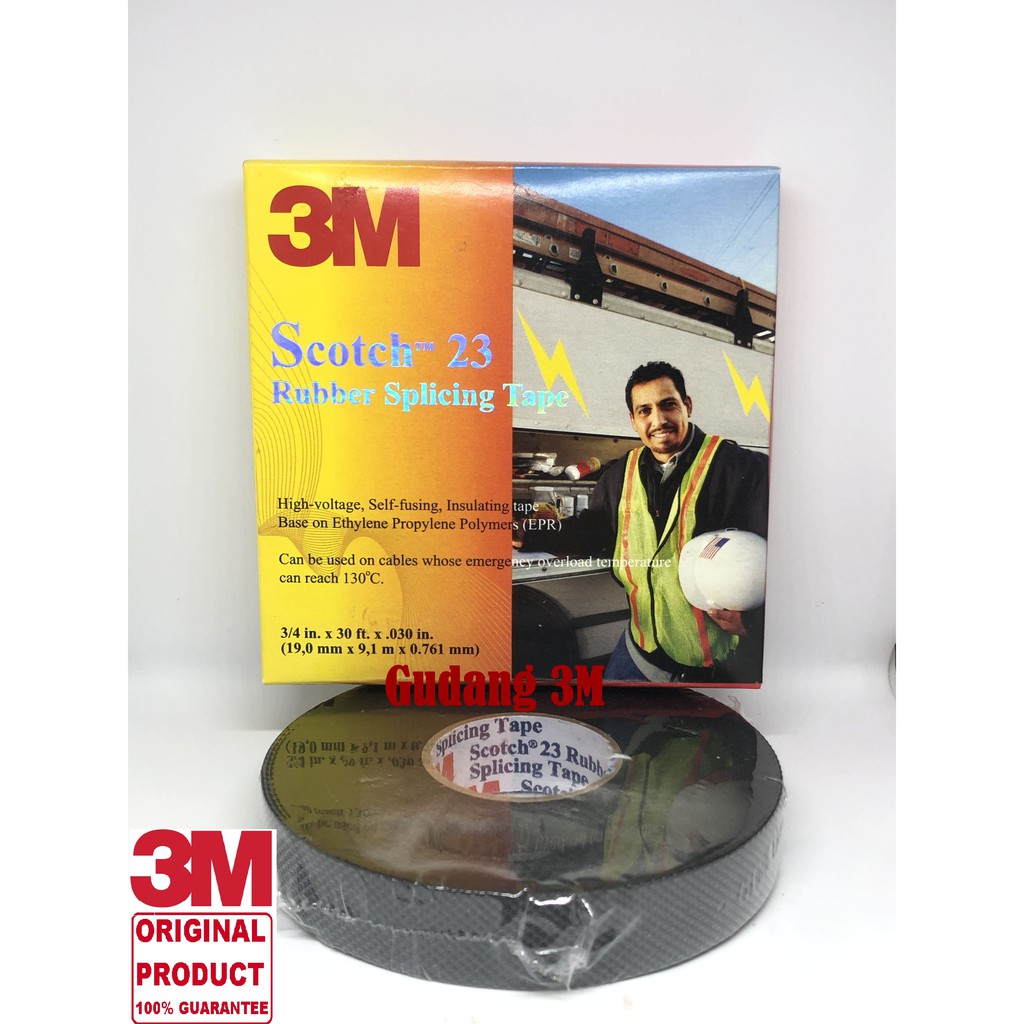 3M ISOLASI ELECTRICAL / SCOTH 23 TAPE / ISOLASI LISTRIK 3/4 in x 30 ft