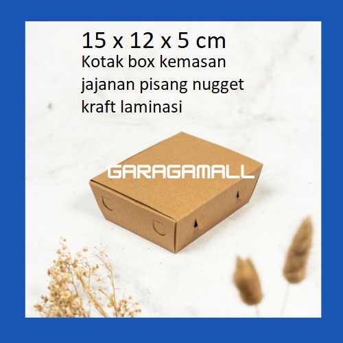 

Kardus snack kotak kue dus kue pisang nugget snack box kotak snack box kraft laminasi dus hampers snack 15x12x5 cm