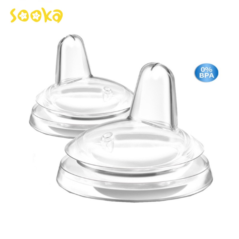 SOOKA Sillicone Nozzle Set - Sedotan/dot BPA FREE untuk botol susu bayi anti-flatulence SK-ECB1079