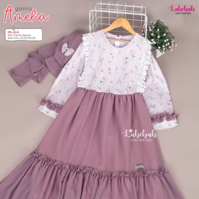 LABEBAH GAMIS ANAK AMELIA A6020 UMUR 2-3 THN