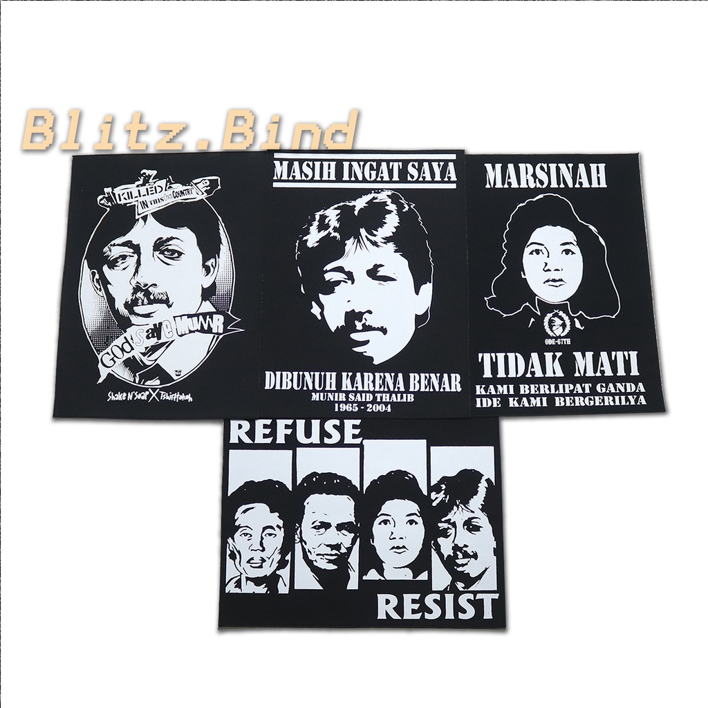PATCH SABLON JAHIT/PATCH PUNGGUNG BESAR MASIH INGAT SAYA/MUNIR/MARSINAH AKTIVIS KEREN