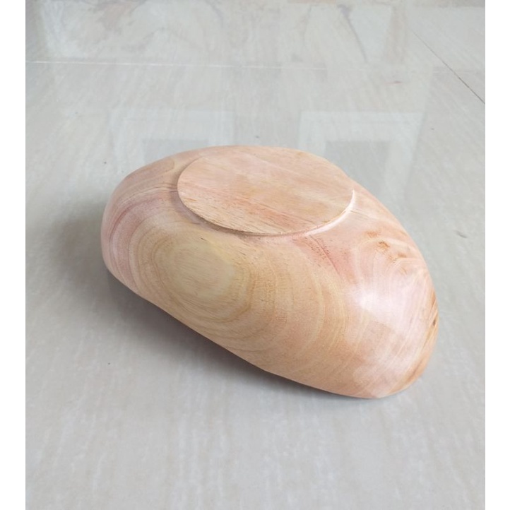 mangkok oval/ mangkok bulan sabit 20cm mahoni