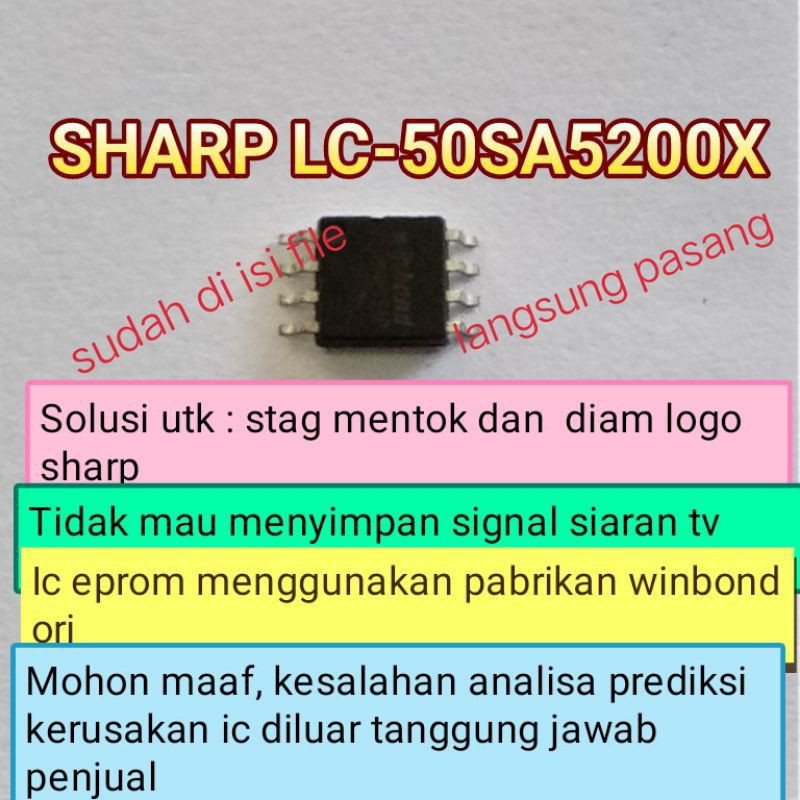 ic eprom memory tv led sharp LC-50SA5200X