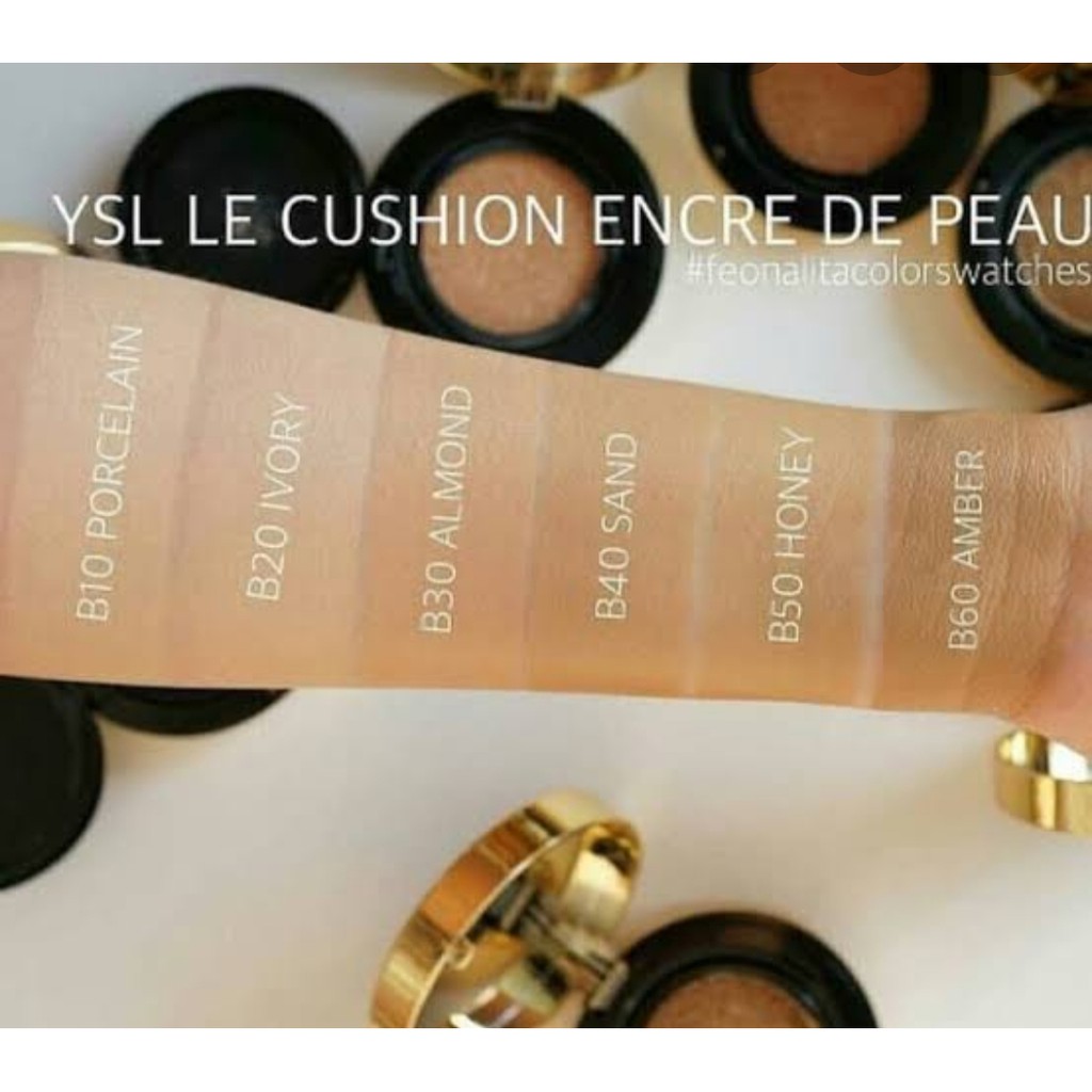 YSL ALL HOURS CUSHION FOUNDATION Encre De Peau SPF50/PA+++ Original 100%