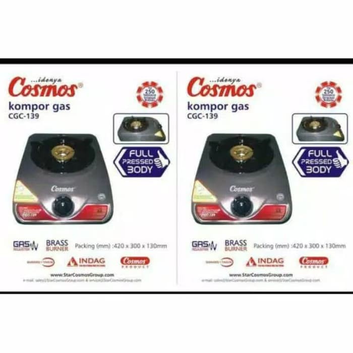 kompor gas 1 tungku Cosmos CGC-139 / CGC139 / Gas stove 1 burner SNI