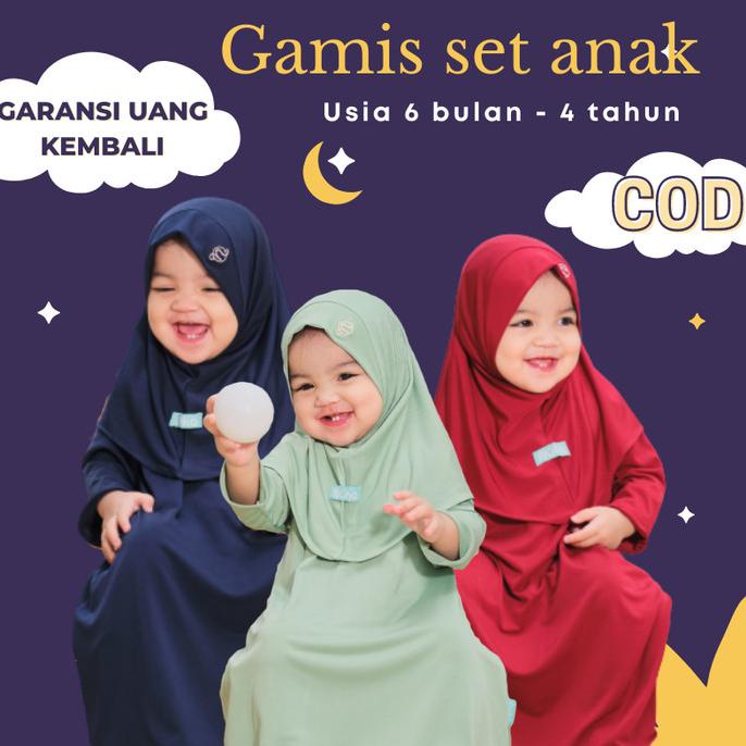 Baju Gamis Anak Bayi Perempuan Umur Usia 0 1 2 3 4 5 6 12 Bulan Tahun