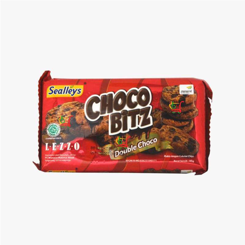 Monarre Sealleys Choco Bitz Kue Biskuit Coklat Choco Chip Enak Halal MUI - 45gr