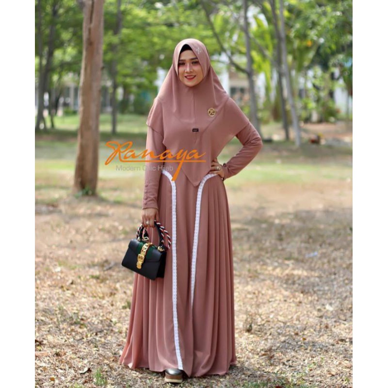 preloved 1 set,brand Ranaya Butik Original 100%, elvarette light brown