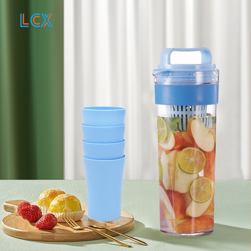 LCX Teko Plastik Tempat Air Minum Teko Gelas Cangkir Isi 5pcs Plastic Pitcher VS-31