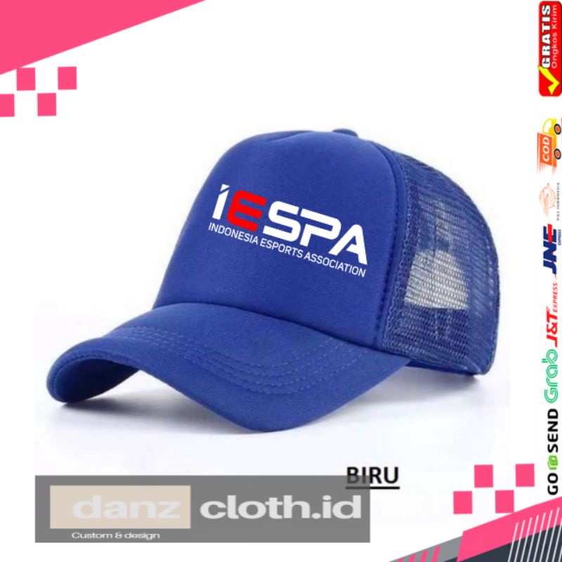 Topi Jaring Trucker Pria Dewasa Wanita Anak IESPA Assosiation Games Indonesia Import Kualitas Premiu