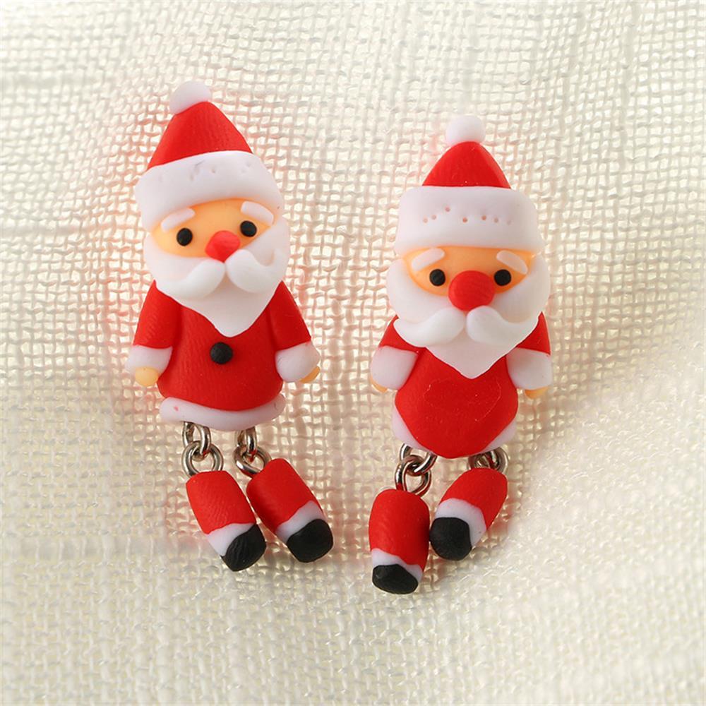 Nanas 1pasang Anting Natal Indah Perhiasan Handmade Polymer Clay