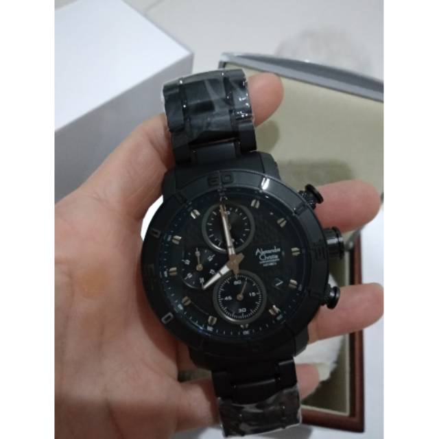 jam tangan pria Alexandre Christie AC 6292 black