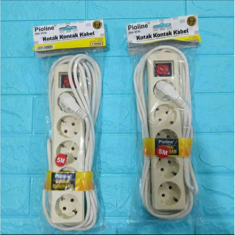 Stop Kontak 5 Lubang + Kabel 5 Meter