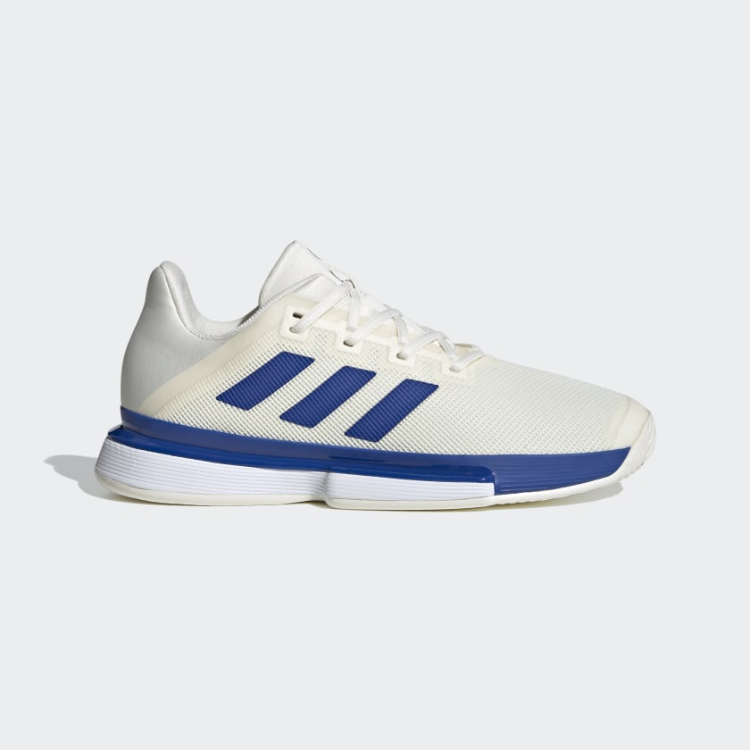 Sepatu Tenis Tennis Adidas Solematch Bounce White Royal Blue Original