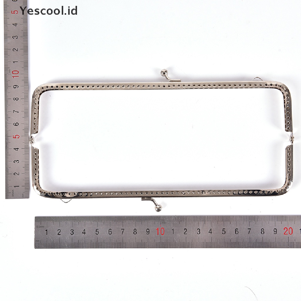 1 Pc Bingkai Kunci Clasp Bahan Metal Alloy Warna Silver Gaya Retro Untuk Kerajinan Tas Dompet